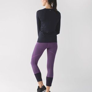 Lululemon Rebel Runner Crop Herringbone Grape 6